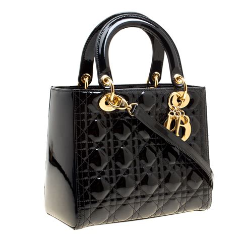 lady dior medium patent leather|lady dior patent bag.